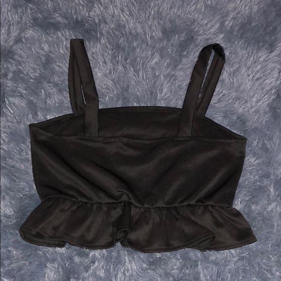 🆕Swell Top Black Cutesy Crop Peplum - Picture 2 of 6